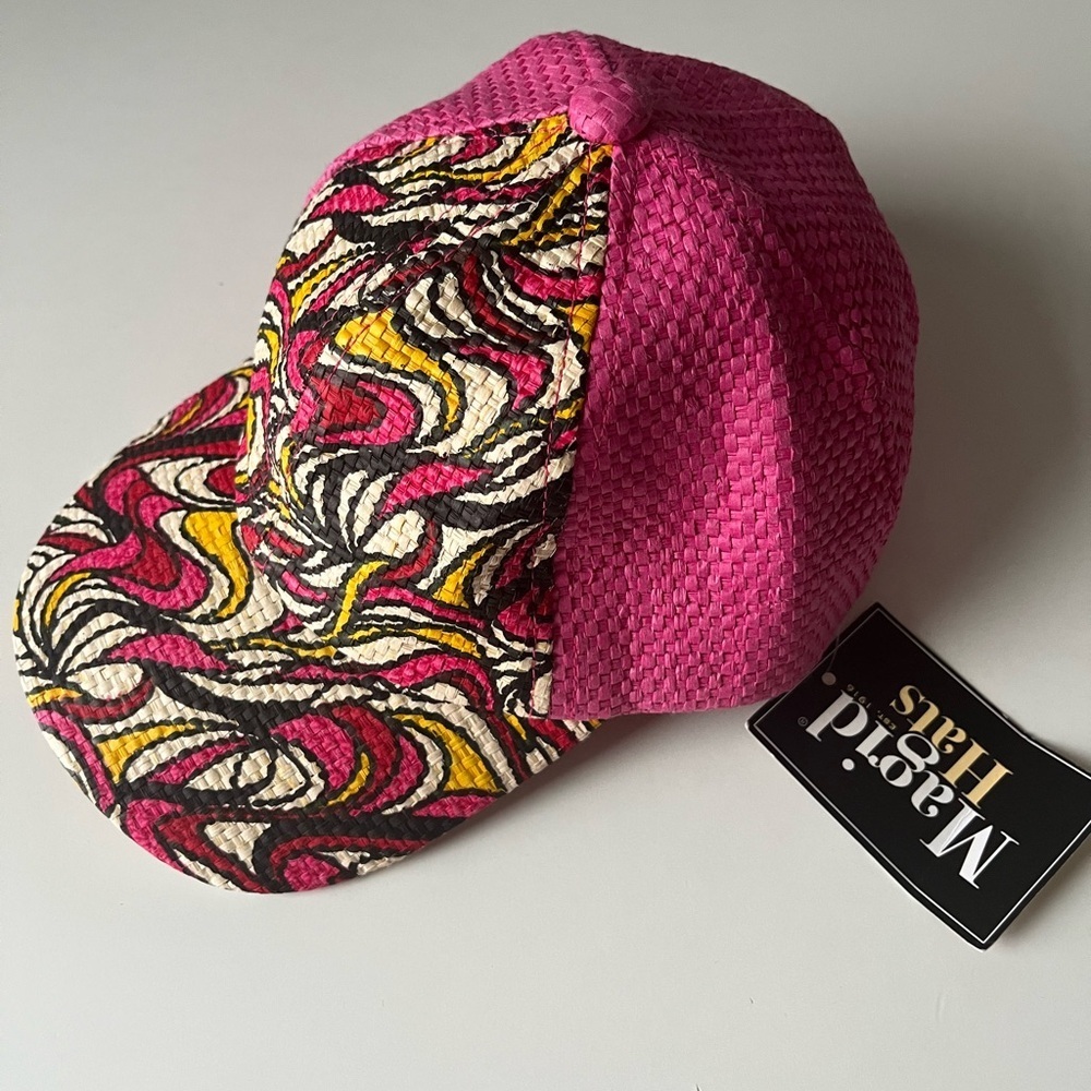 Vibrant Pink and Multicolor Women's Hat - Picture 2 of 6
